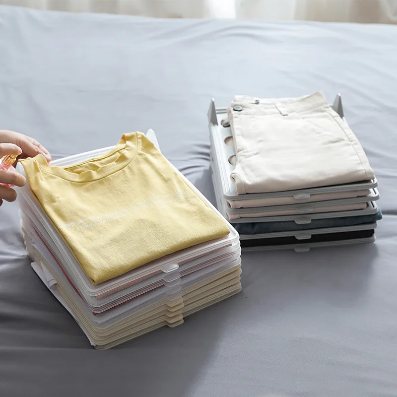 Suportes de Armazenamento de Pano Dobrável Guarda-roupa Simples Racks de Acabamento Camisa em Casa Cueca Organizador Placa de Artefato 7 Simples, Racks De Acabamento, Camisa Em Casa