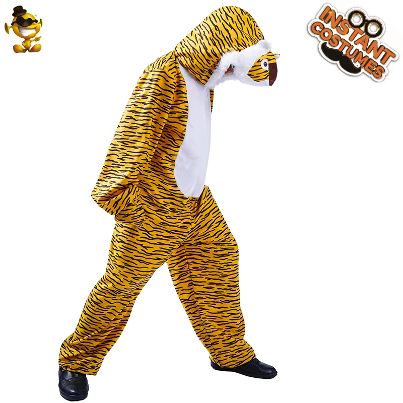 QLQ Unisex Kids Tiger Costumes Animals Jumpsuit Carnival Party Dress Up Role Play Fancy Dress Cosplay Tiger Costumes For Child