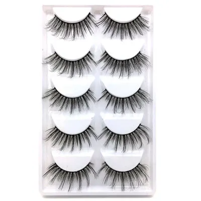 

Professional (5 pairs) Faux 3D Mink Eyelashes Thick Long Multilayer Fluffy False Eyelashes