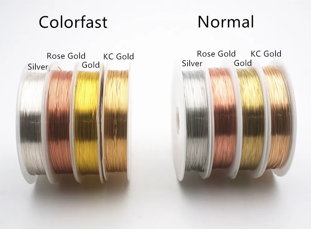 Colorfast Copper Wire For Bracelet Necklace Jewelry DIY Accessories 0.2/0.25/0.3/0.5/0.6/0.7/1.0mm Craft Beading Wire HK018