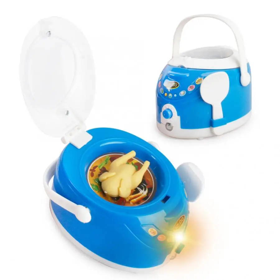 Simulation Kitchen Toys Set Cute Household Appliances Children Pretend Play Toaster Vacuum Cleaner Cooker For Kids Girls Toy - Цвет: C