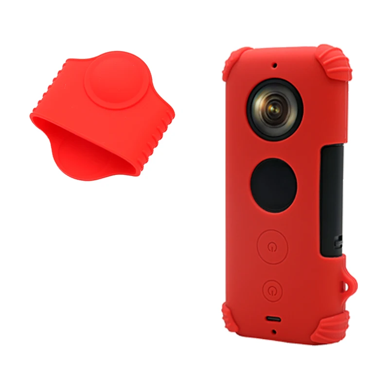 Силиконовый чехол для Insta360 One X Lens защитный противоударный чехол полное покрытие оболочка Insta360 One X аксессуары для камеры - Цвет: Red