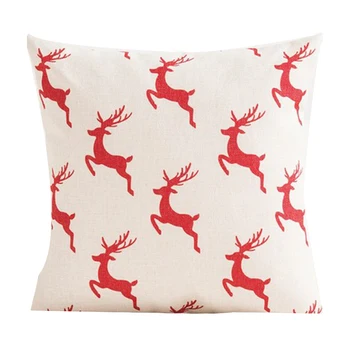 

45*45cm Christmas Theme Pattern Pillow Case Throw Pillow Cover Well Printed Square Pillow Sleeves Festival Decorative Cushion