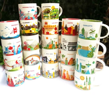 

Novelty Classic Coffee Mug Coffee Cup Mermaid Pattern Milk Cups Novelty Gifts Ceramic Milk Tea Cups buck Standard