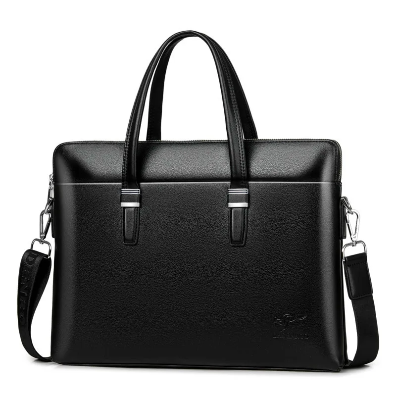 

Promotion Simple Famous Brand Business Men Briefcase Bag Leather Laptop Bag Man Shoulder Bag lawyer Doucument Bag
