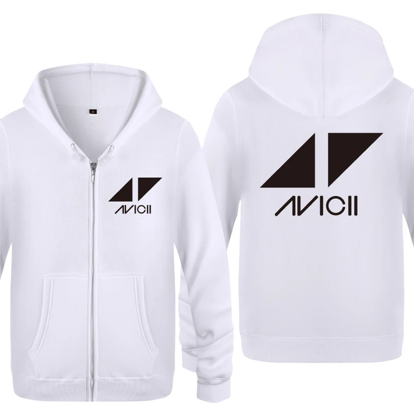 Avicii рок-группа DJ толстовки для любителей музыки мужские мужские флисовые толстовки на молнии с капюшоном кардиганы
