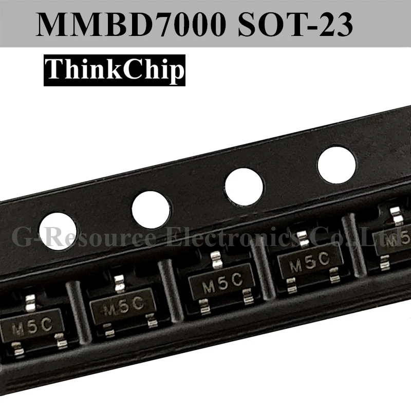 

(100pcs) MMBD7000 SOT-23 2N7000 SOT23 SMD Switch Diode 7000 (Marking M5C)