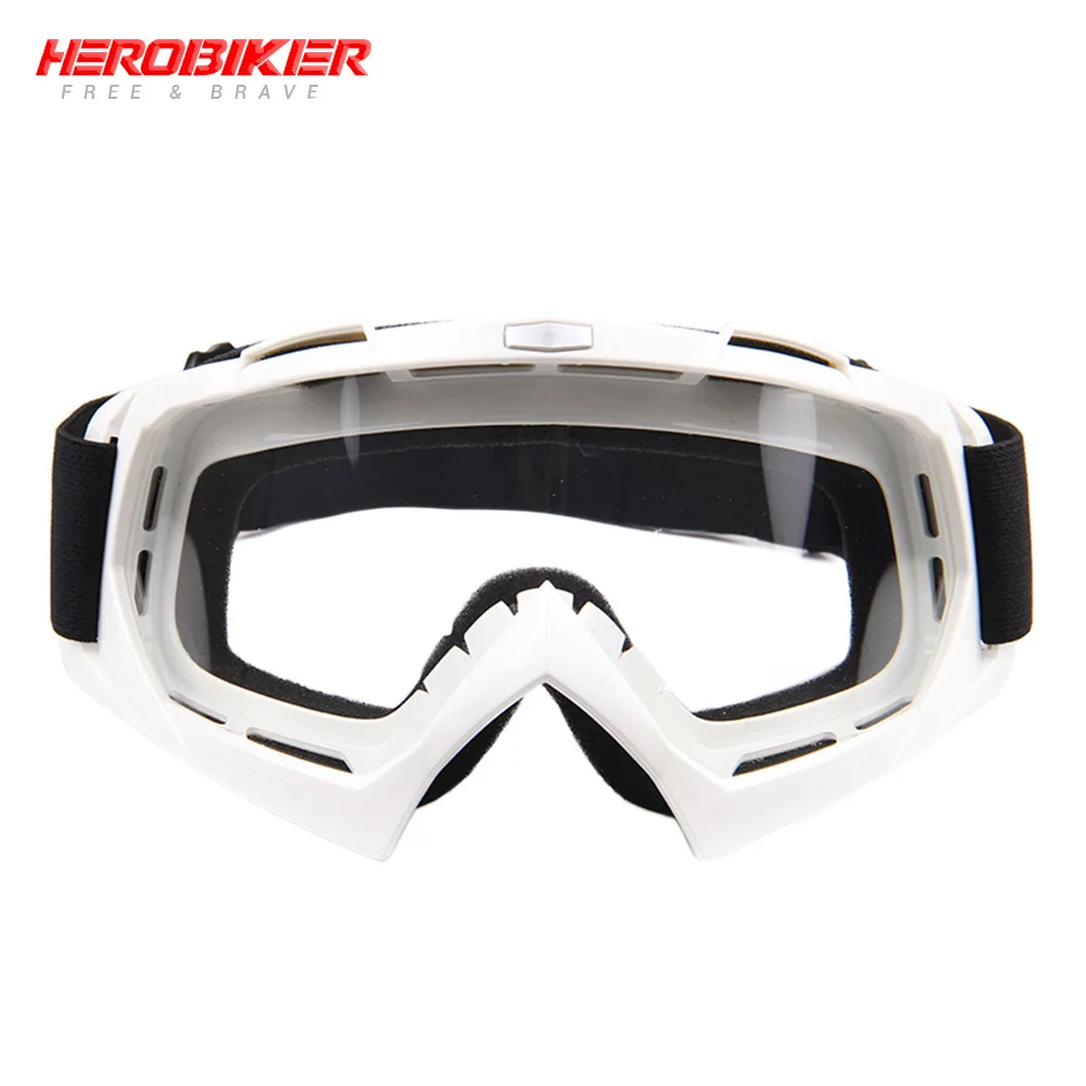 

HEROBIKE Motorcycle Off-Road Racing Goggles Winter Skate Sled ATV Eyewear Motocross DH MTB Glasses Single Lens Clears