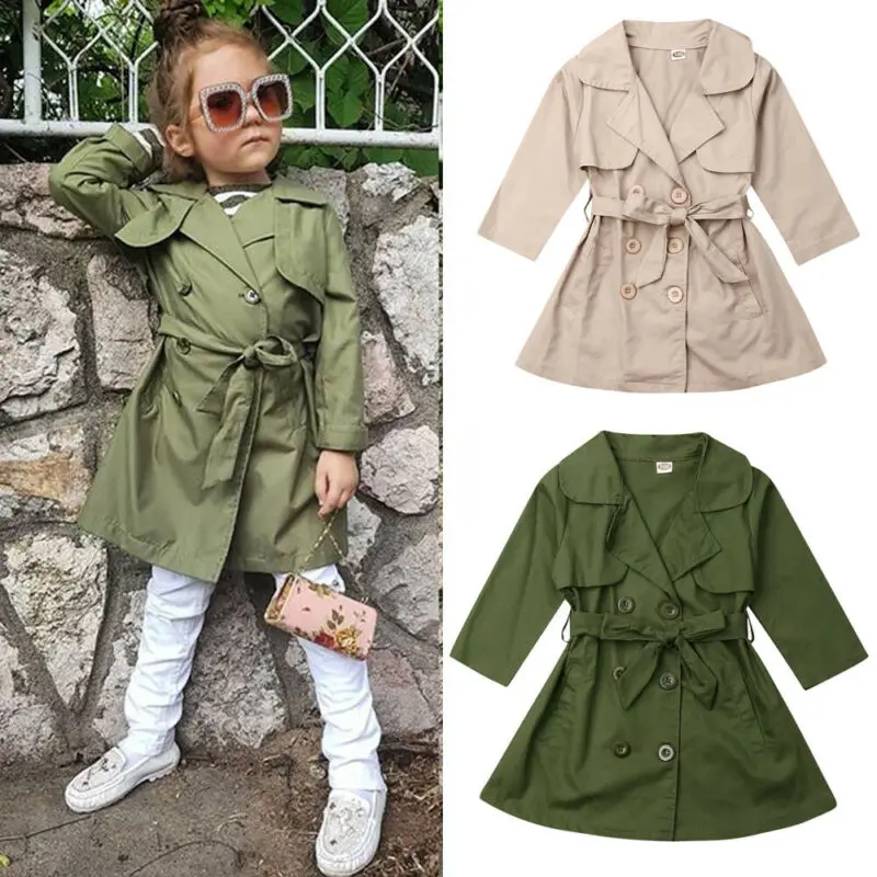 Модная теплая верхняя одежда для маленьких девочек; плащ; куртки с длинными рукавами; пальто; Повседневный Топ для маленьких девочек; Новинка года; осенний теплый плащ