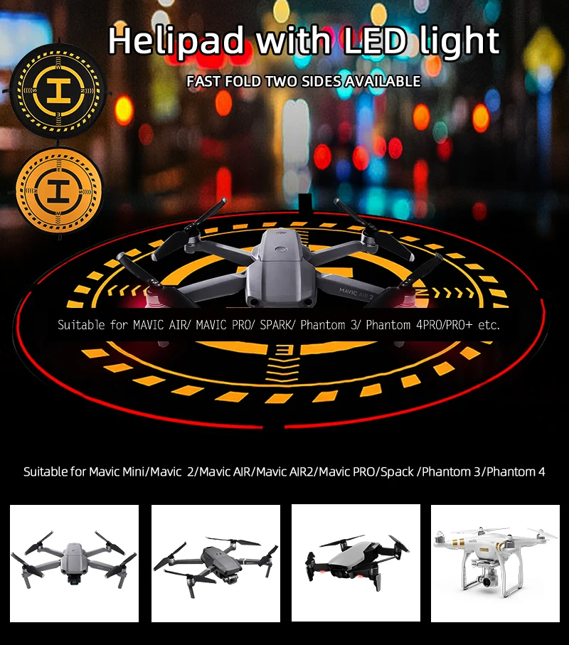 70 см посадочная площадка складной парковка Посадка коврик для DJI Mavic Pro Air/Spark/Phantom 3