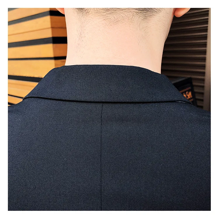 Tops+ pants) casual business seven points sleeve suit men's suit summer handsome night Slim barber suit suit wedding