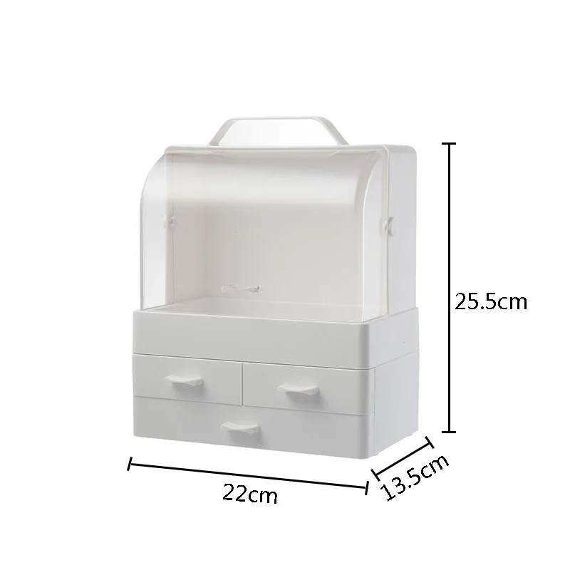 Прозрачный раскладной 3 ящика Туалетный Столик Круглый держатель для макияжа ящик для хранения помады органайзер для косметики украшений