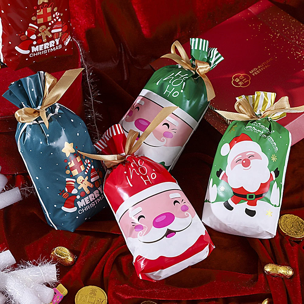 Details about   Plastic Candy Bags Happy New Year Merry Christmas Decorations For Home Ornaments 