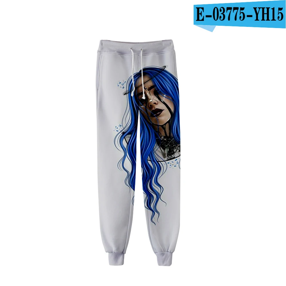 3D Поп-Певец Billie EIlish 3D спортивные штаны женские/мужские брюки 3D печать Billie EIlish2019 мировой лидер продаж повседневные брюки - Цвет: 3D