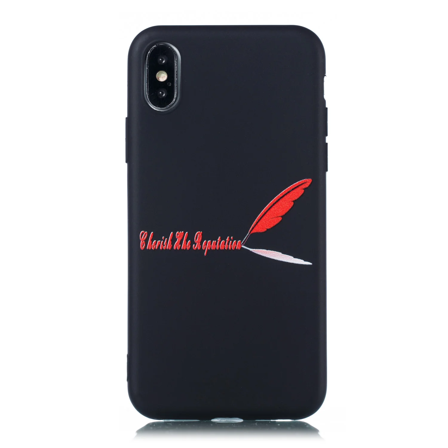 Мягкий чехол из ТПУ с рисунком перьев для iphone 11pro max6 7plus 8 8plus X xr xsmax |