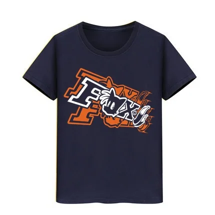 Camiseta informal para chico y niña, Teeshirt de calle para adolescentes, camisetas de monopatín para niños, camiseta de chico de zorro de dos colas, ropa de manga corta