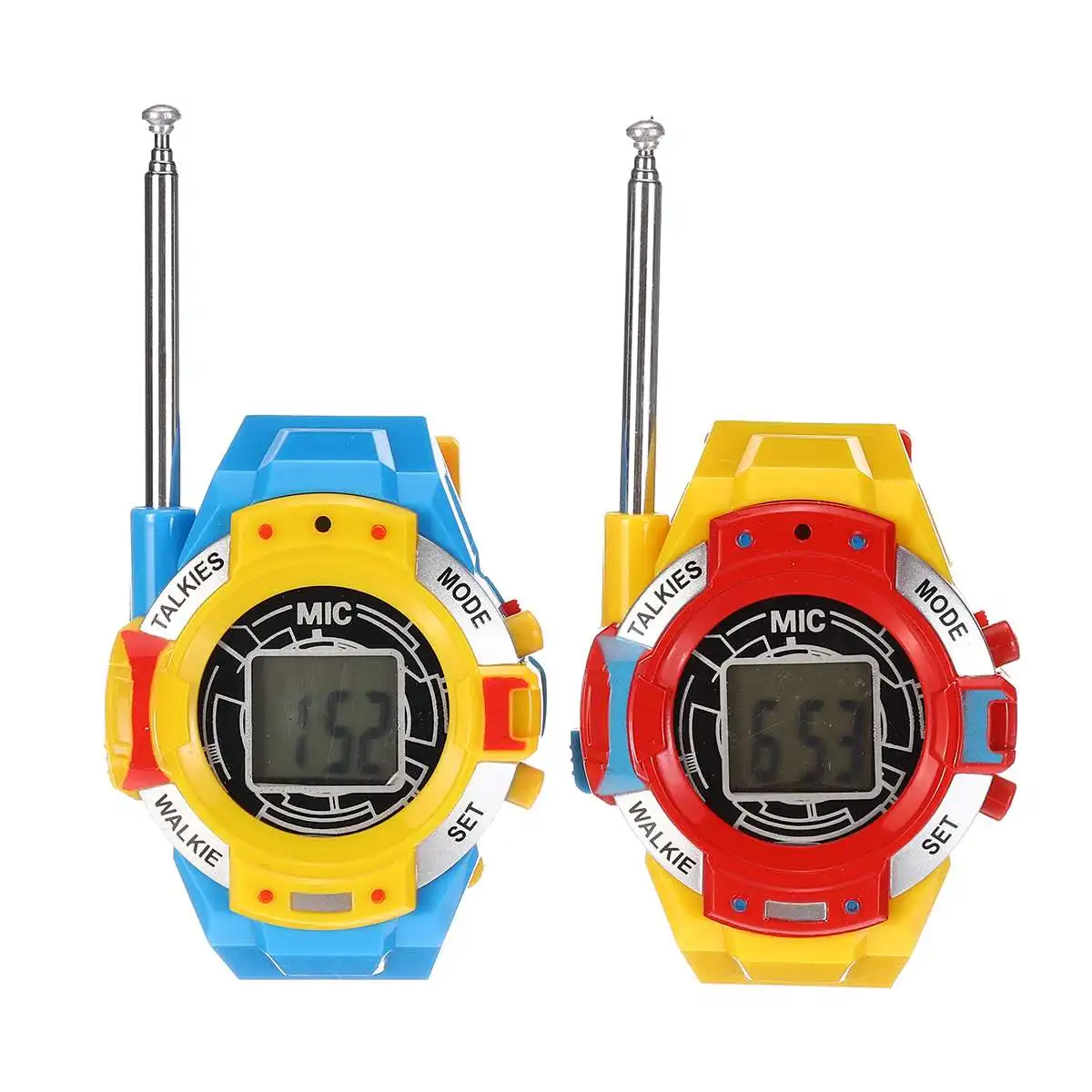 2Pcs Smart Watches Walkie Talkies with Time Display Function Watch Kids Watches Two-way Radios Interphone Clock Gift Hot Sale