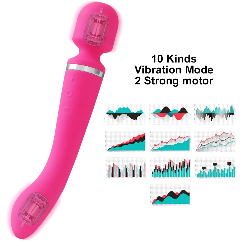 20 скоростей мощные фаллоимитаторы AV Вибратор Magic Wand интимные игрушки для женщин