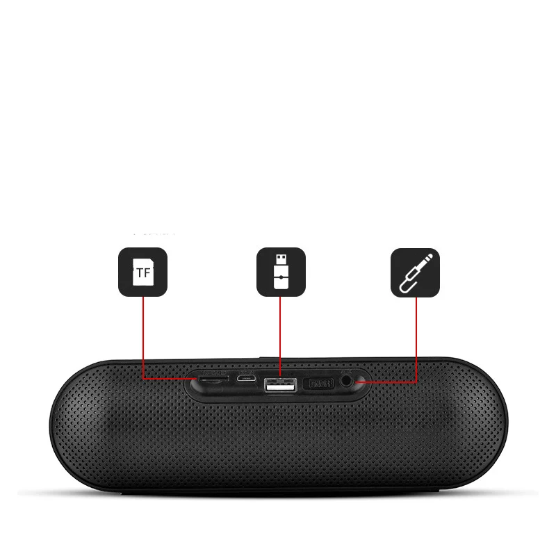 Мини Bluetooth динамик портативный беспроводной динамик звуковая система 3D стерео музыка объемная Поддержка Bluetooth, TF AUX USB - Цвет: black