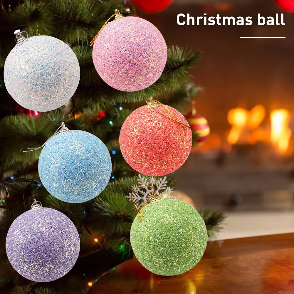 8 см Рождественский шар украшения Блестящий Матовый шары для рождественской елки кулон для праздника свадебные украшения