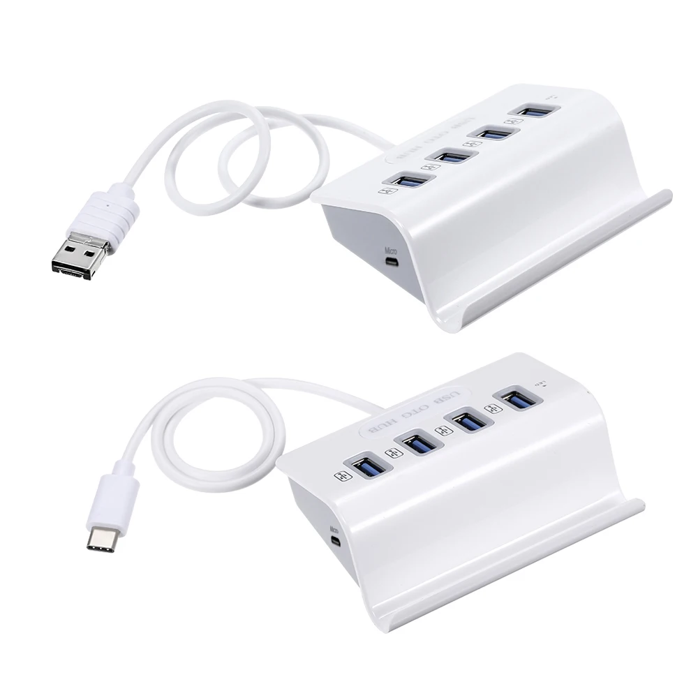 Концентратор USB3.1 type C с кардридером 4 в 1 USB-C концентратор type-c OTG концентратор USB 3,0 мультихаб с держателем телефона планшета для портативных ПК