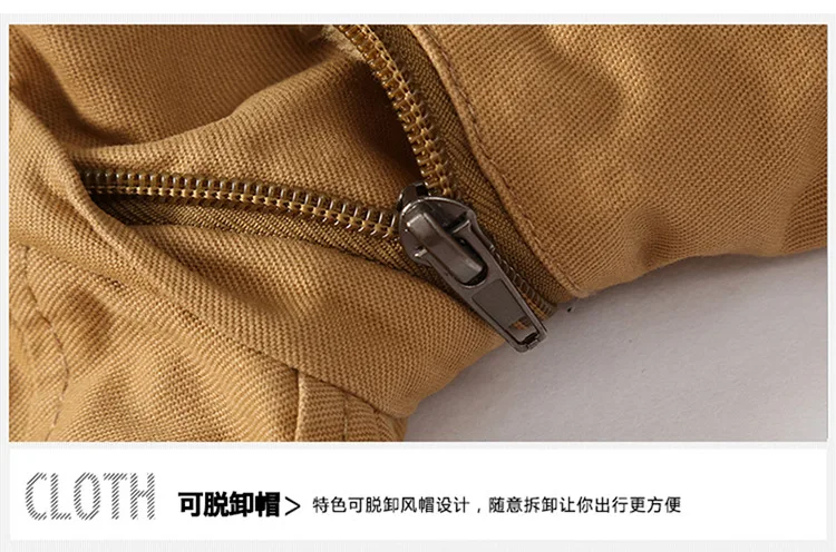 Winter New Style MEN'S Jacket Mid-length Cross Border Washing Pure Cotton Coat Men's Brushed And Thick Casual Trench Coat