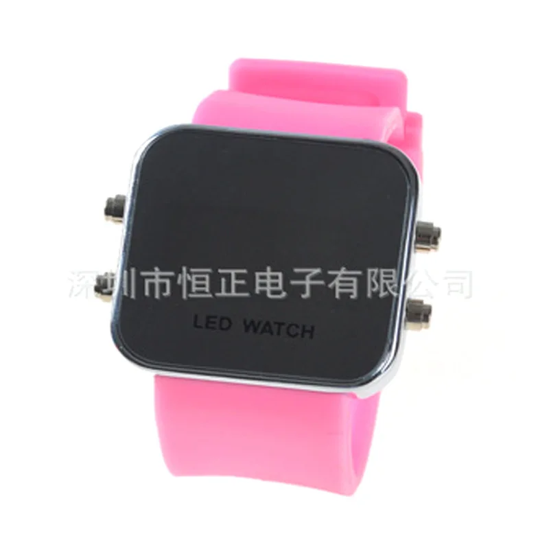 

Korean-style Trend Decoration Mirrow Watch Fashion Jelly Students LED Watch Shenzhen Silicone Watch