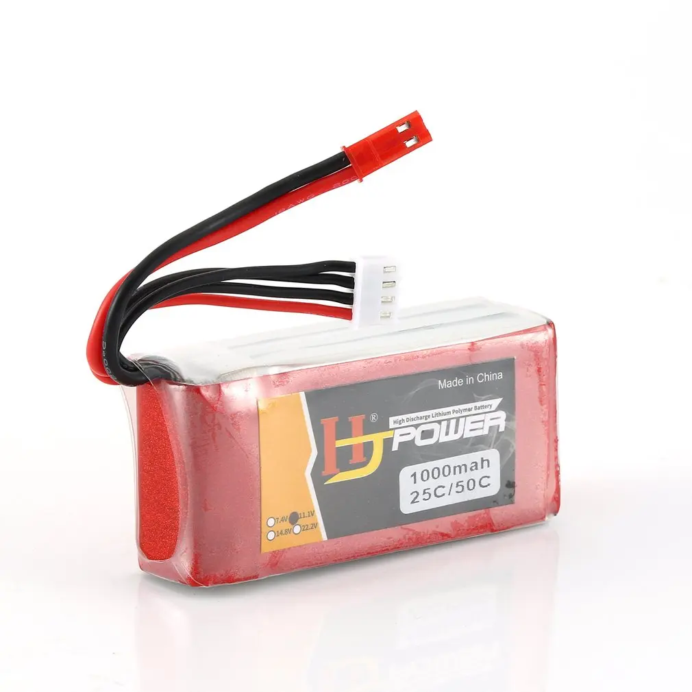 HJ 11,1 V 1000MAH 25C 3S Lipo аккумулятор JST разъем Перезаряжаемый для RC гоночный Дрон вертолет модель автомобиля лодки