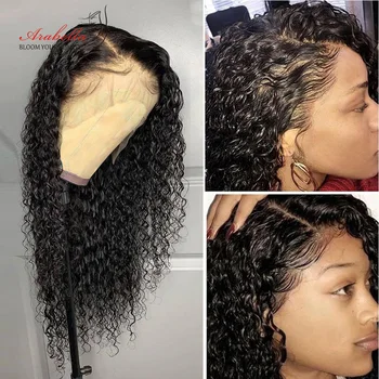 

Brazilian Hair Lace Wigs Deep Wave Lace Front Wigs 200% Density Lace Wigs Arabella Remy Hair Lace Closure Wig PrePlucked Wig