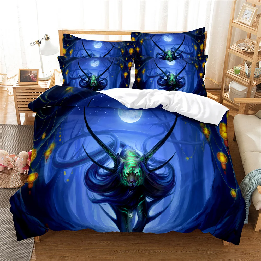 

2/3 шт., Комплект постельного белья из микрофибры с 3d-цифровой печатью