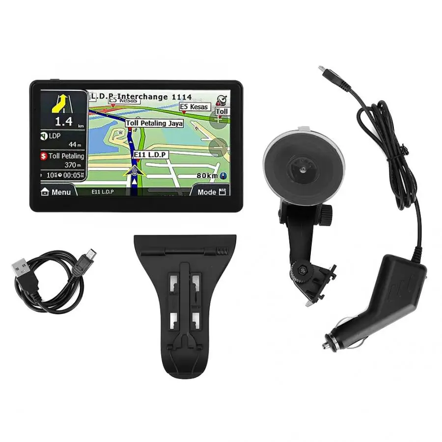 Автомобильный gps 7.7in портативный высокого разрешения, автомобильная gps-навигация емкостный сенсорный экран 8 Гб навигатор
