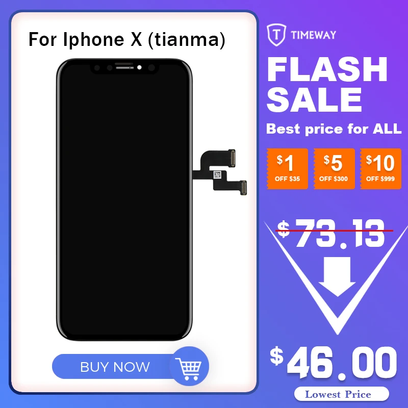 

For iphone X XS Max XR LCD Display For Tianma OLED OEM Mobile Phone Screen Digitizer For iphone LCD Assembly Black With Tools