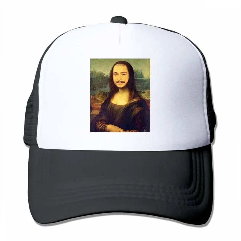 Короткие бейсбольные кепки Post Malone x Monalisa для мужчин и женщин, модные регулируемые кепки - Цвет: 4-Black