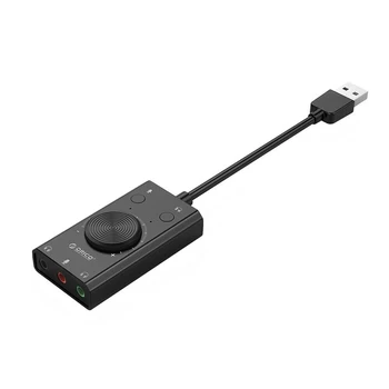 

PC Laptop Black Computer Stereo Microphone Speaker USB Audio Converter External Sound Card Adapter Professional Headset
