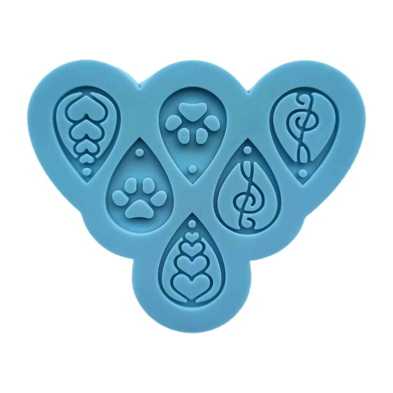 

Earrings Pendant Epoxy Resin Mold Keychain Silicone Mould DIY Crafts Making Tool U4LE