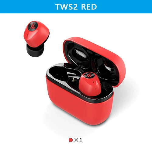 EDIFIER TWS2 Bluetooth V5.0 TWS наушники IPX4 до 12 часов воспроизведения Многофункциональные Беспроводные наушники с управлением - Цвет: TWS2 Red