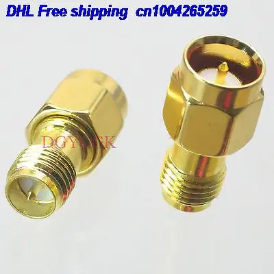 

DHL 100pcs Conversion Adapter Slide-on RPSMA female F to SMA male M connector quick adapter connector 22cs