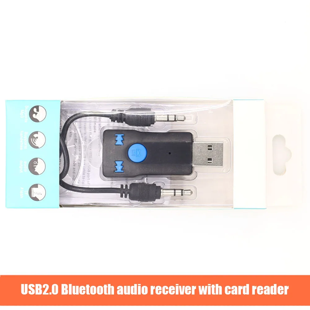 Bluetooth приемник 3,5 мм Беспроводной автомобильный Bluetooth адаптер аудио приемник вспомогательный Hands-Free Автомобильная поддержка tf-карта адаптер