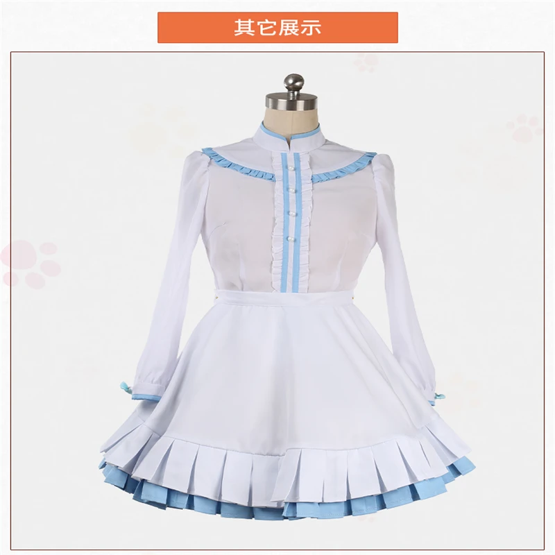 Аниме одежда NEKOPARA Косплей Костюм ванильное платье Лолита Униформа горничной наряд A