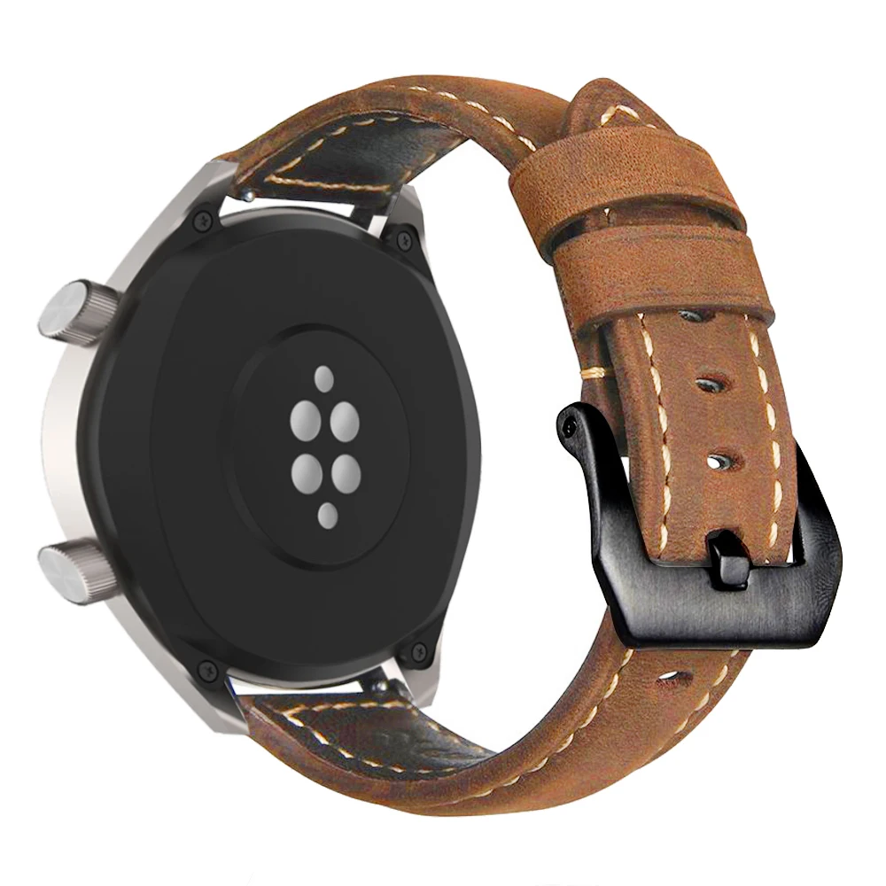 Кожаный ремешок для huawei Watch gt smart watch ремешок для Xiaomi Huami Amazfit 2/2S наручный ремешок gear S3 браслет ремешок для часов