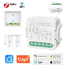 

Tuya Smart Life Zigbee Curtain Switch Module WiFi for Roller Shutter Blind Motor Smart Google Home Amazon Alexa Voice Control