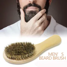 Деревянная ручка Мужская Борода щетка для бритья щетка для мужчин усы щетки и гребни для волос свинья щетка для волос мужской лицо сообщение инструмент