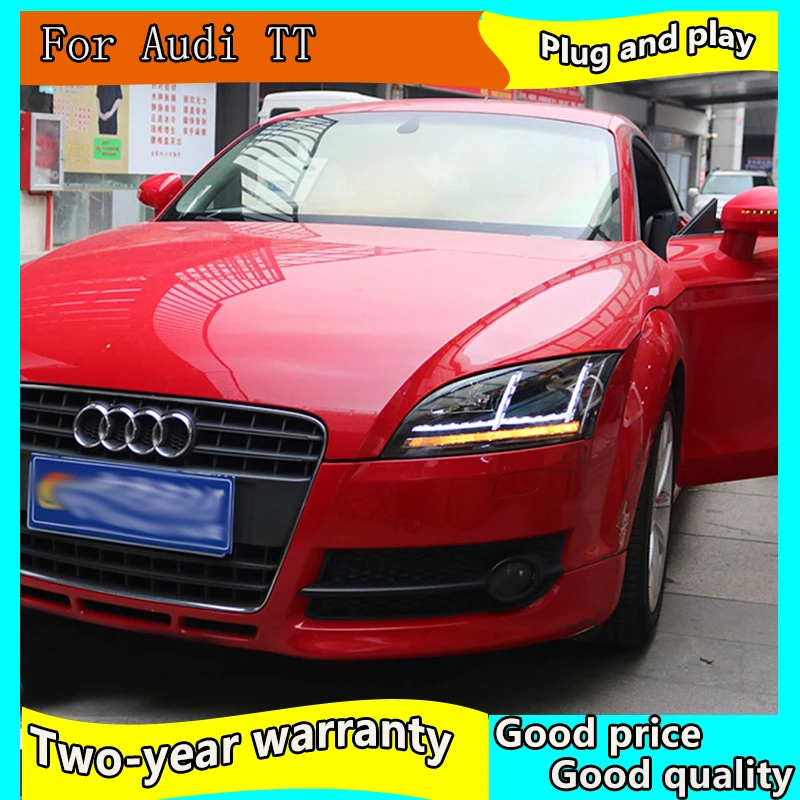 Автомобильный Стайлинг для Audi TT фара 2006- светодиодная фара для TT фара с динамическим поворотом