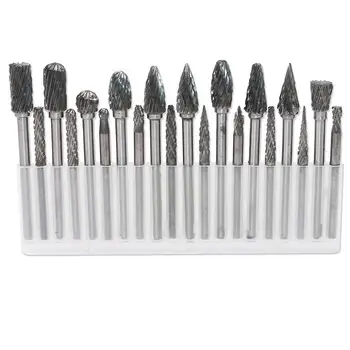 

20PCS Rotary File Set Tungsten Steel Carving Drill with Long Service Life Hard Alloy Repairing and Maintenance Tool #AW