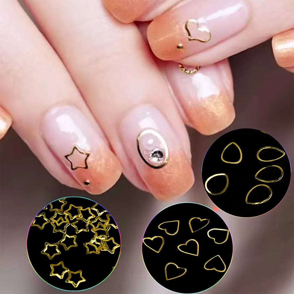 Звезда Луна наклейка для ногтей полый макияж своими руками украшение капли воды