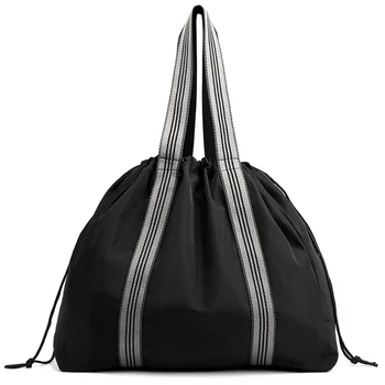 

Multifunctional Drawstring Tote Bag Large Capacity Fitness Bag Shoulder Bag Travel Bag Ms. Nylon Cloth Bag