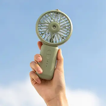 

Summer 2 in 1 Mini Handheld USB Fan Portable Air Conditioner Cooler 3 Speed Settings Humidifier Personal Silent Fan