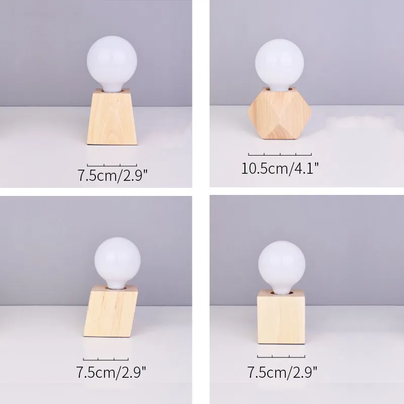 EU US Plug LED Night Light Desk Socket Lights Lamp for Bedroom Home Decoration bedside reading light warm light E27 LED bulbs