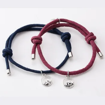 

BLUESTAR couple magnetic attraction ball Bracelet friendship rope men and women creative jewelry gift
