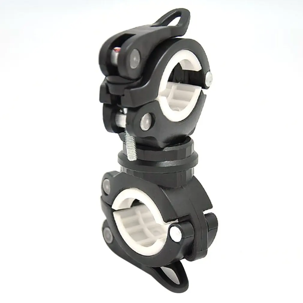 

New 360 Degree Rotation Bike LED Flashlight Mount Holder Double Holder Front Flashlight Pump Handlebar Holder Bicycle Accessory